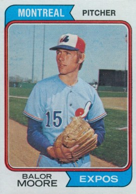 1974 Topps Balor Moore #453 Baseball Card