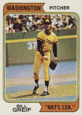 1974 Topps Bill Greif #102w Baseball Card