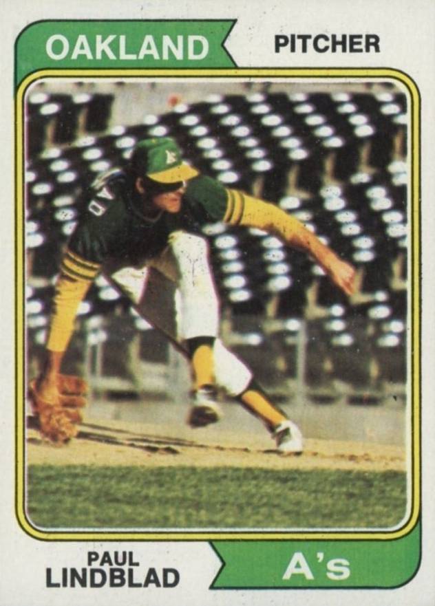 1974 Topps Paul Lindblad #369 Baseball Card