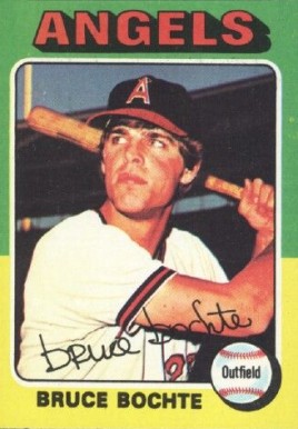 1975 Topps Mini Bruce Bochte #392 Baseball Card
