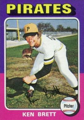 1975 Topps Mini Ken Brett #250 Baseball Card