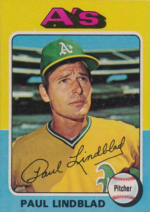 1975 Topps Mini Paul Lindblad #278 Baseball Card