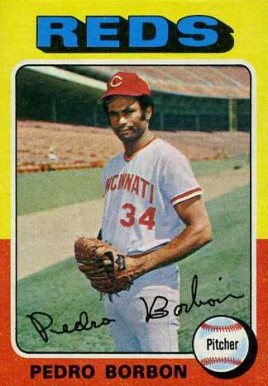 1975 Topps Mini Pedro Borbon #157 Baseball Card