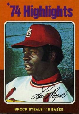 1975 Topps Mini Lou Brock #2 Baseball Card