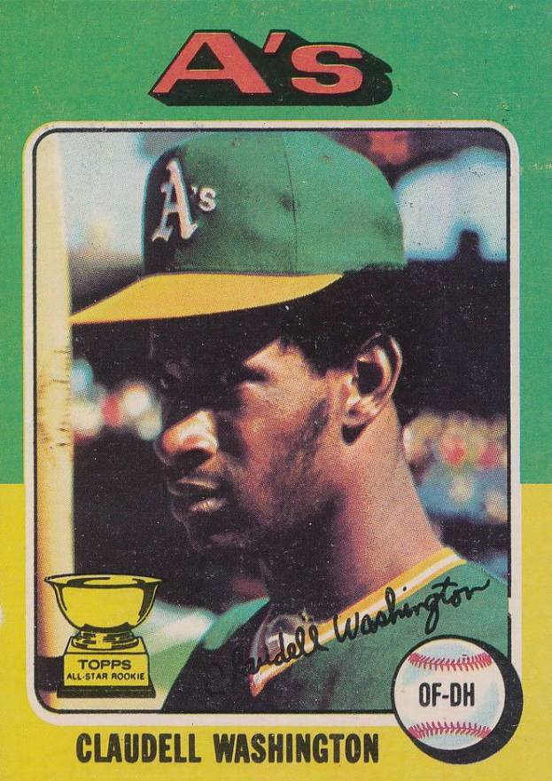1975 Topps Mini Claudell Washington #647 Baseball Card