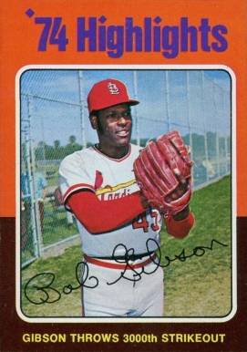 1975 Topps Mini Bob Gibson #3 Baseball Card