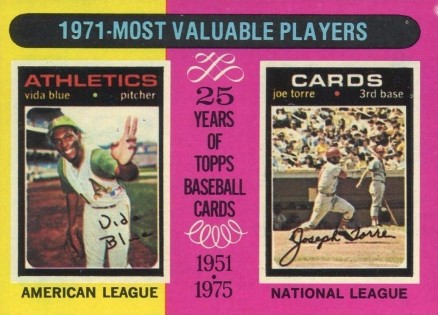 1975 Topps 1971 MVP's #209 Baseball Card