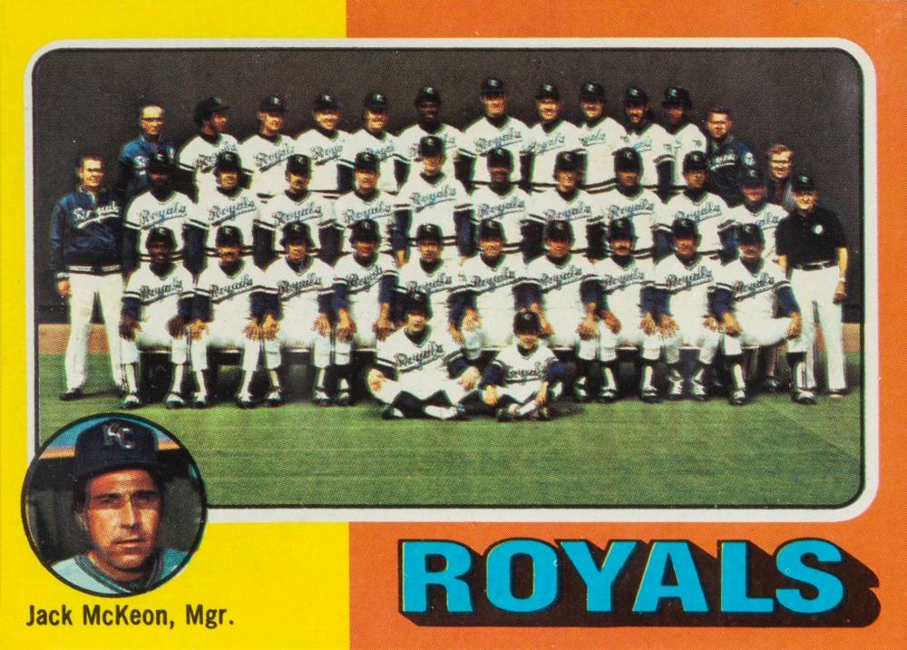 1975 Topps Kansas City Royals Team #72 Baseball Card