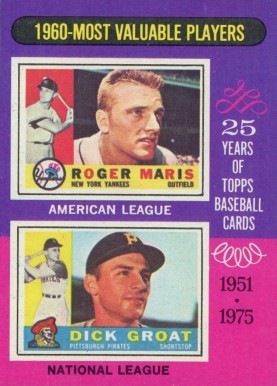 1975 Topps 1960 MVP's #198 Baseball Card