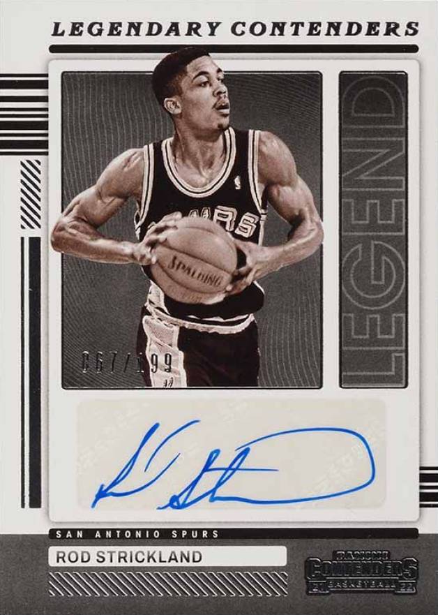 2021 Panini Contenders Legendary Contenders Autographs Rod Strickland #LCRSK Basketball Card
