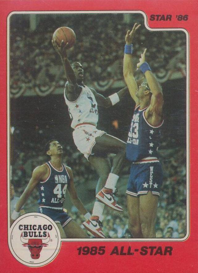 1986 Star Michael Jordan 1985 All-Star #5 Basketball Card