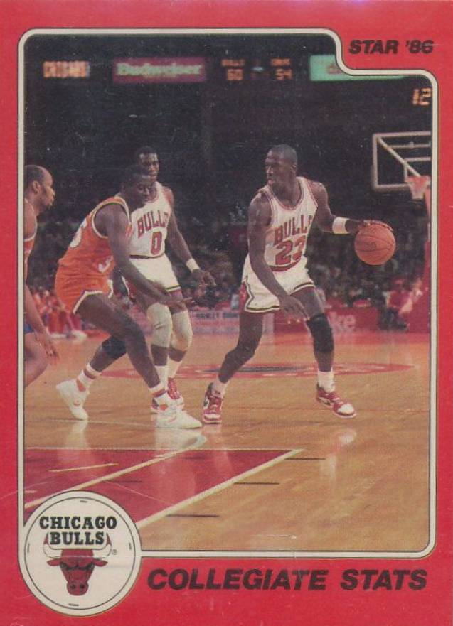 1986 Star Michael Jordan Collegiate Stats #2 Basketball Card