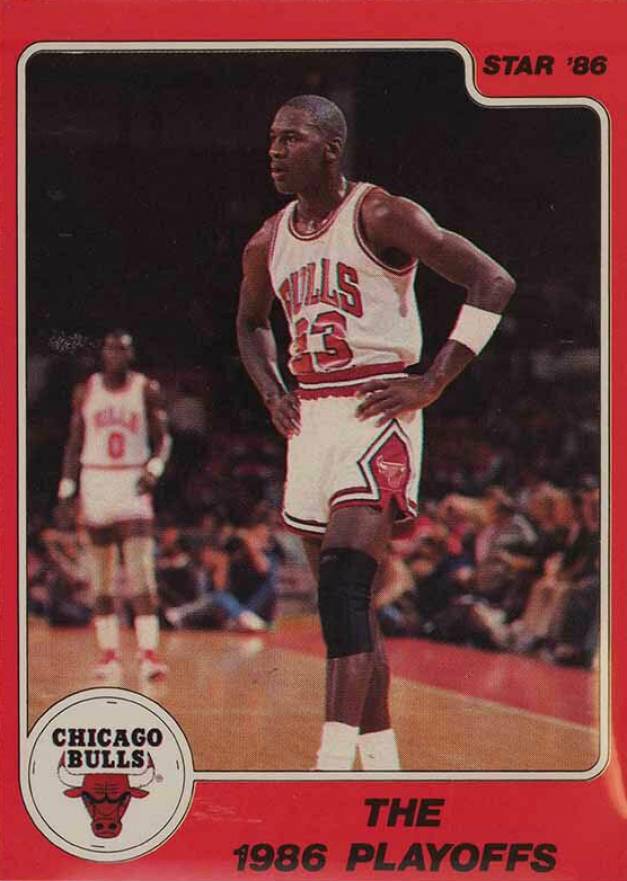 1986 Star Michael Jordan The 1986 Playoffs #8 Basketball Card