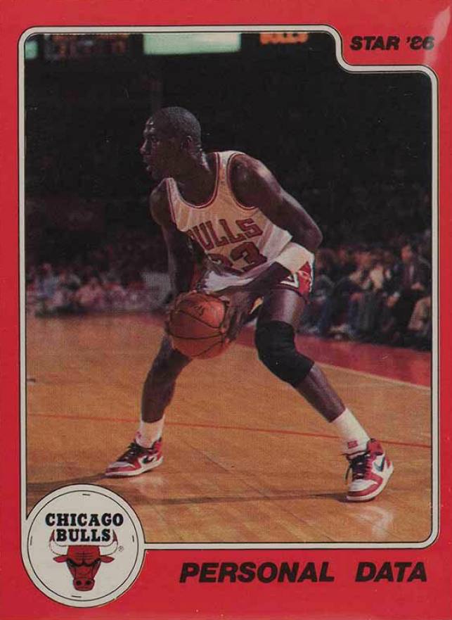 1986 Star Michael Jordan Personal Data #9 Basketball Card