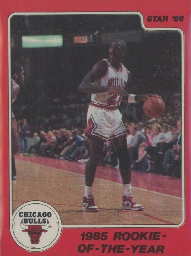 1986 Star Michael Jordan 1985 Rookie of the Year #6 Basketball Card