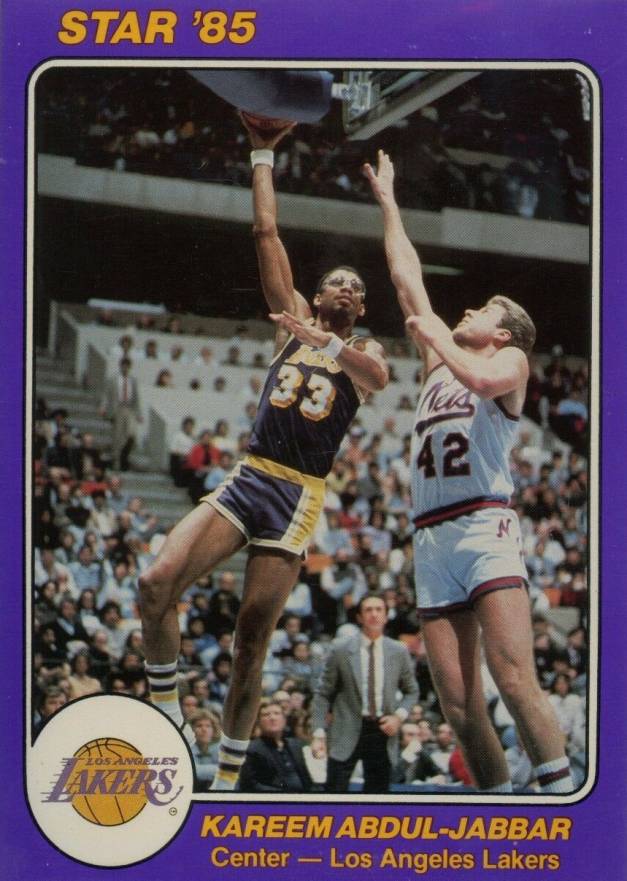 1985 Star Team Supers 5x7 Kareem Abdul-Jabbar #1 Basketball Card