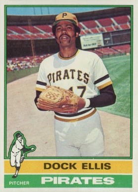 1976 Topps Dock Ellis #528 Baseball Card