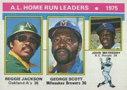 1976 Topps A.L. Home Run Leaders #194 Baseball Card