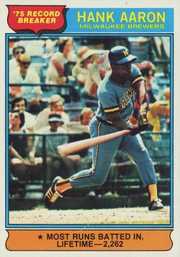 1976 Topps Hank Aaron #1 Baseball Card