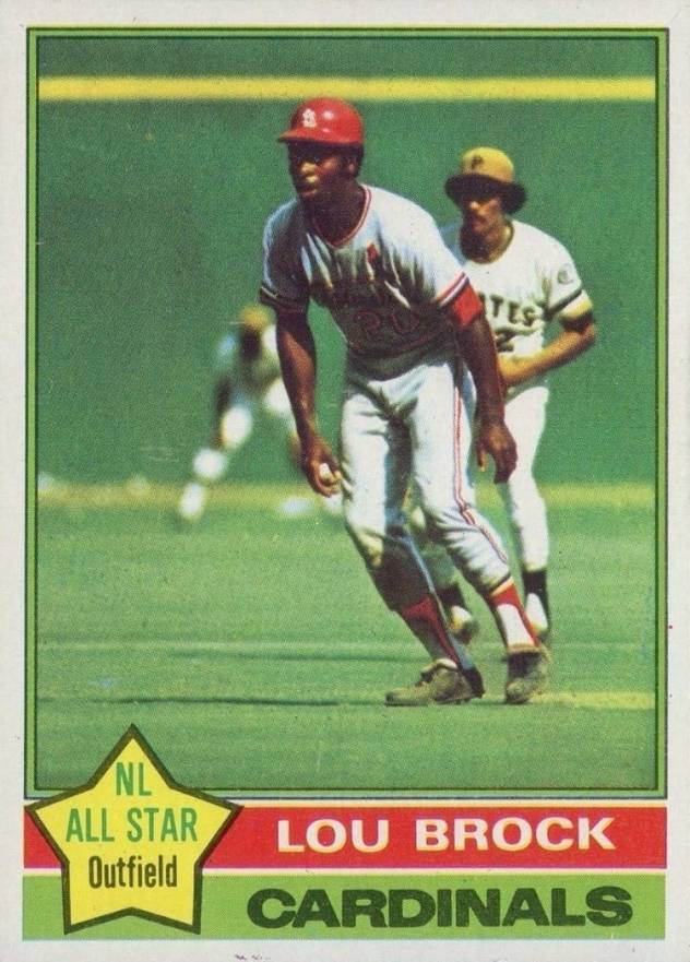 1976 Topps Lou Brock #10 Baseball Card