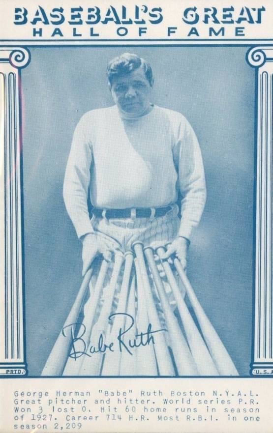 1977 Baseball's Great Hall of Fame Exhibits Babe Ruth #25 Baseball Card