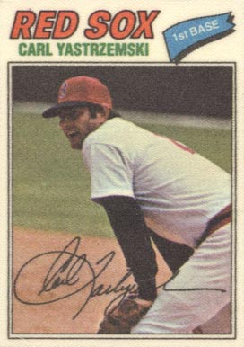 1977 Topps Cloth Stickers Carl Yastrzemski #53 Baseball Card