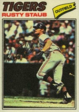 1977 Topps Cloth Stickers Rusty Staub #46 Baseball Card