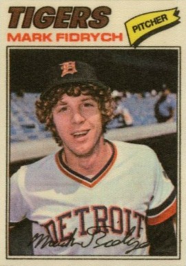 1977 Topps Cloth Stickers Mark Fidrych #15 Baseball Card