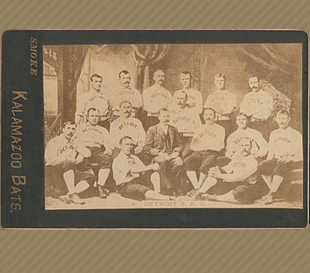 1887 Kalamazoo Bats Cabinets Detroit Base Ball Club #11.5 Baseball Card