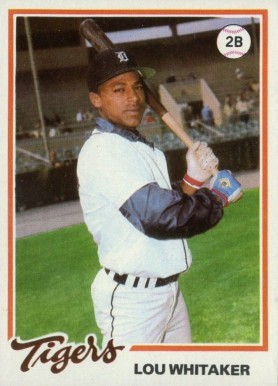 1978 Burger King Tigers Lou Whitaker #13 Baseball Card