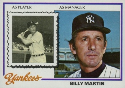 1978 Topps Billy Martin #721 Baseball Card
