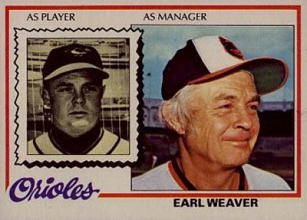 1978 Topps Earl Weaver #211 Baseball Card