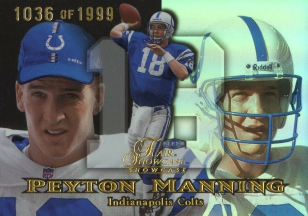 1999 Flair Showcase  Peyton Manning #180 Football Card