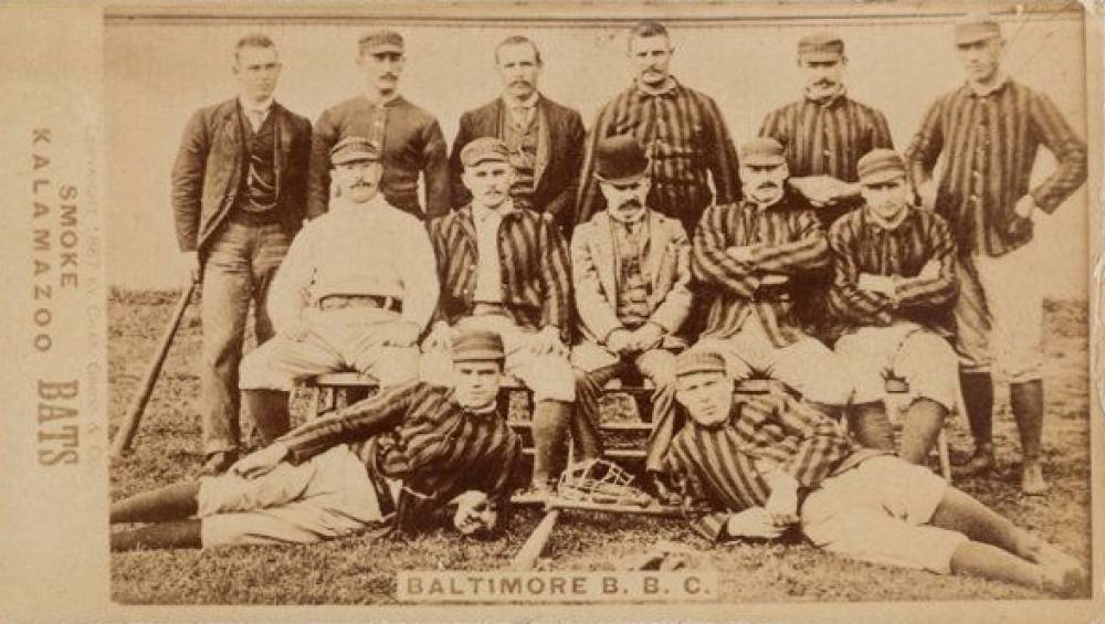 1887 Kalamazoo Bats Team Baltimore B.B.C. # Baseball Card
