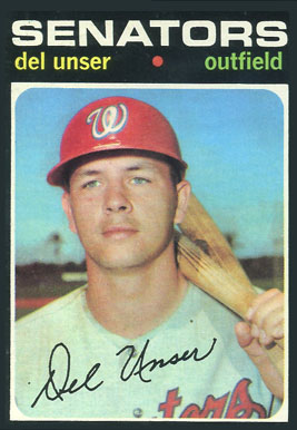 1971 Topps Del Unser #33 Baseball Card