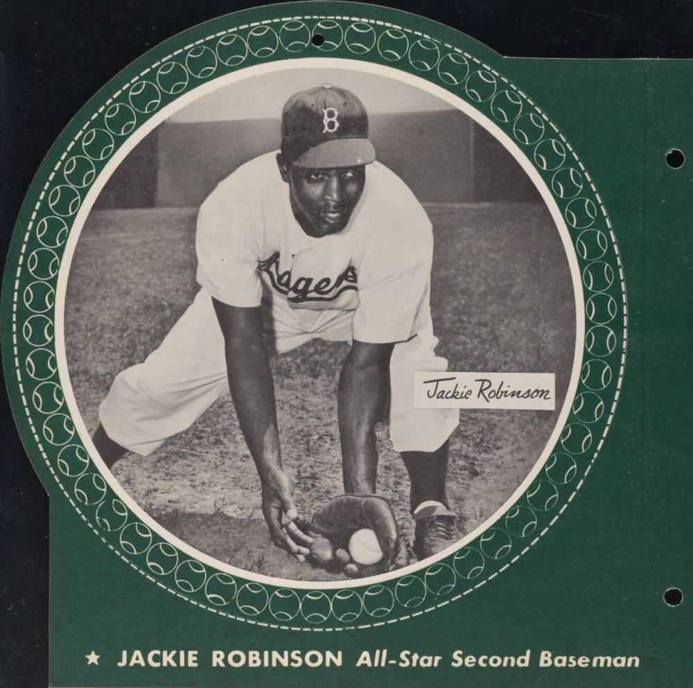 1950 All-Star Baseball "Pin-Ups" Uncut Jackie Robinson # Baseball Card
