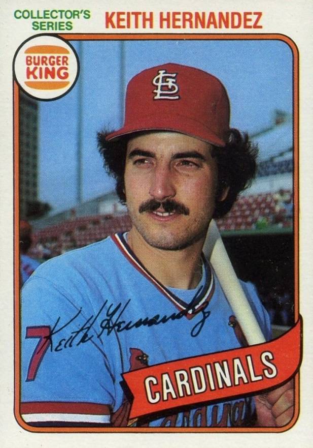 1980 Burger King Pitch, Hit & Run Keith Hernandez #16 Baseball Card