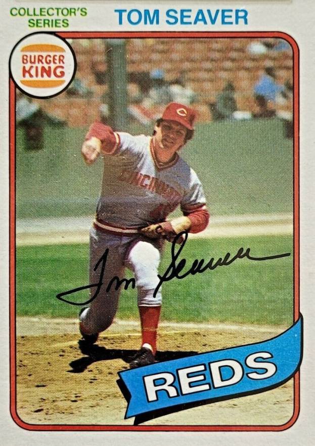 1980 Burger King Pitch, Hit & Run Tom Seaver #10 Baseball Card