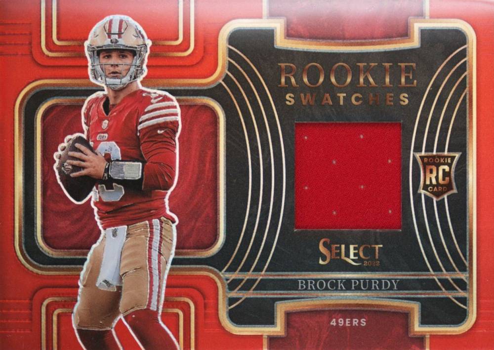 2022 Panini Select Rookie Swatches Brock Purdy #RSW17 Football Card
