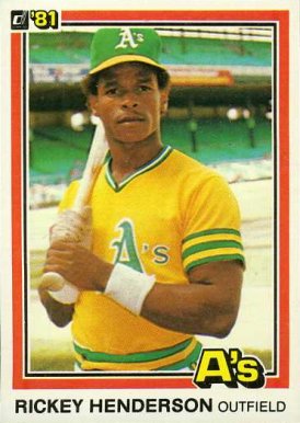 1981 Donruss Rickey Henderson #119 Baseball Card