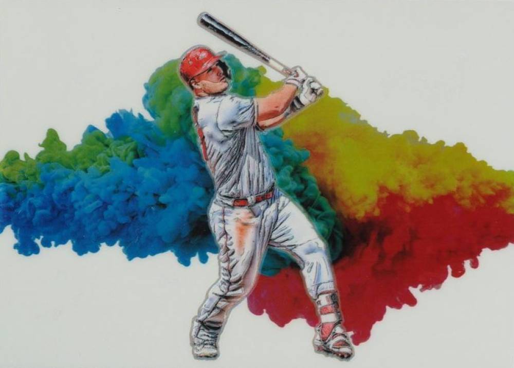 2019 Panini Prizm Color Blast Mike Trout #CB5 Baseball Card