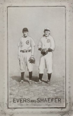 1907 Novelty Cutlery Postcards Evers and Shaefer # Baseball Card