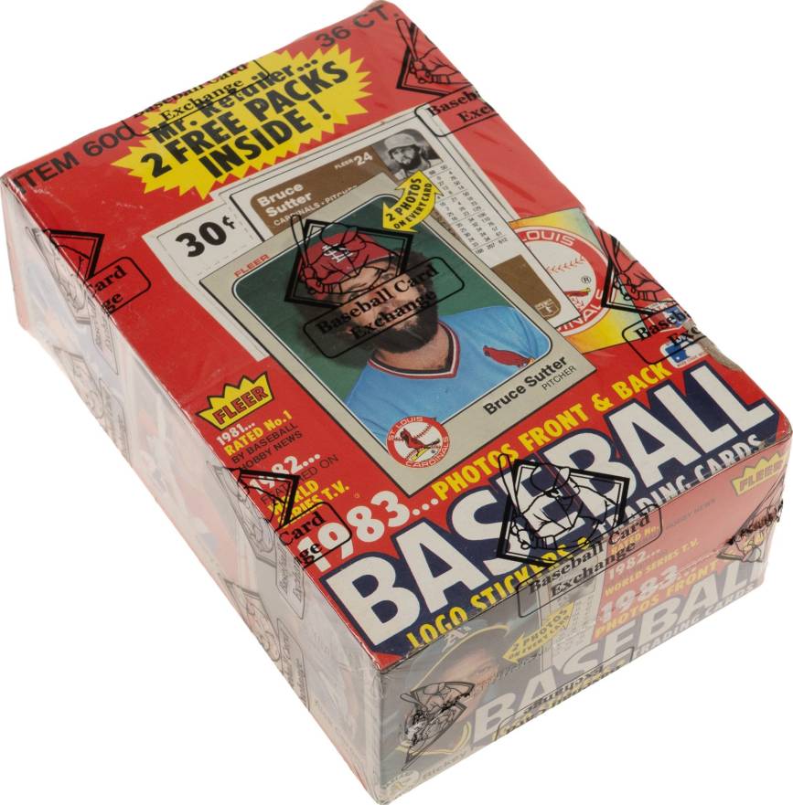 1983 Fleer Wax Pack Box #WPB Baseball Card