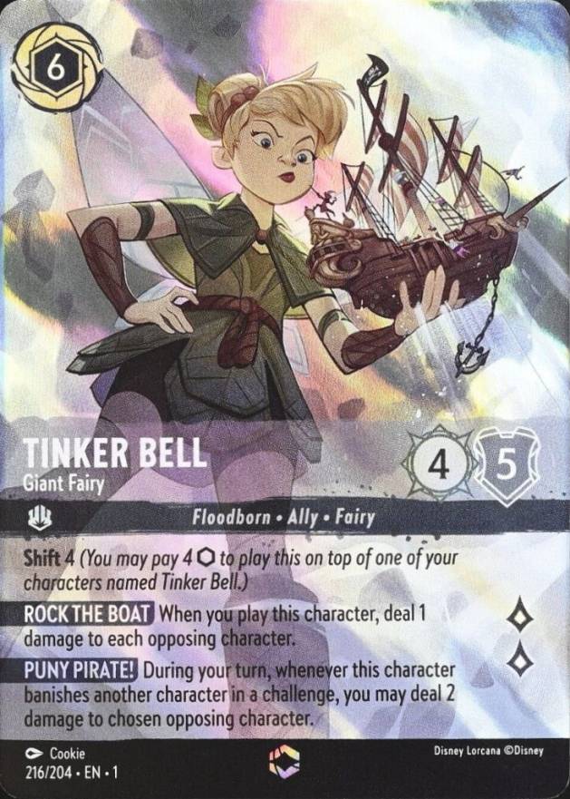 2023 Disney Lorcana EN 1-the First Chapter Tinker Bell - Giant Fairy #216 Non-Sports Card