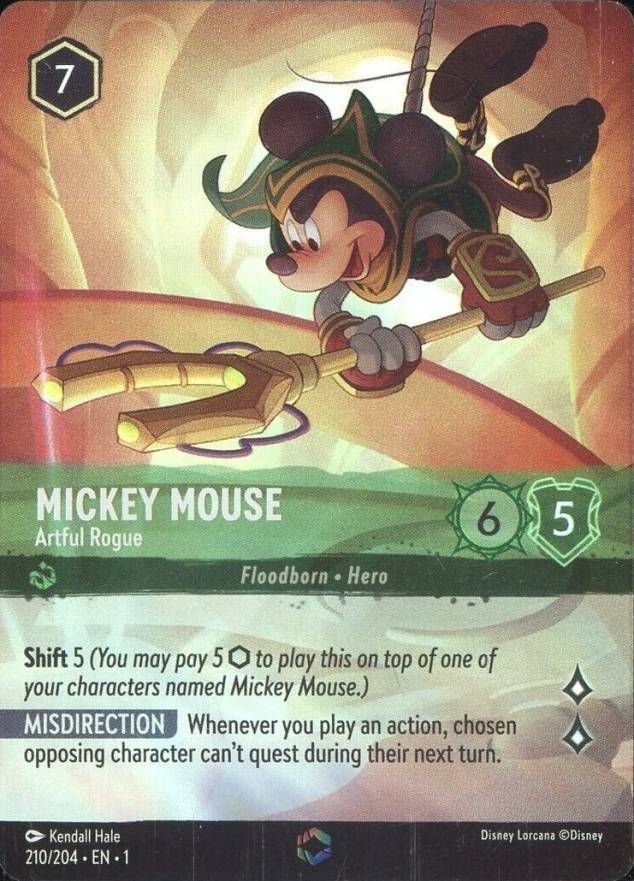 2023 Disney Lorcana EN 1-the First Chapter Mickey Mouse - Artful Rogue #210 Non-Sports Card
