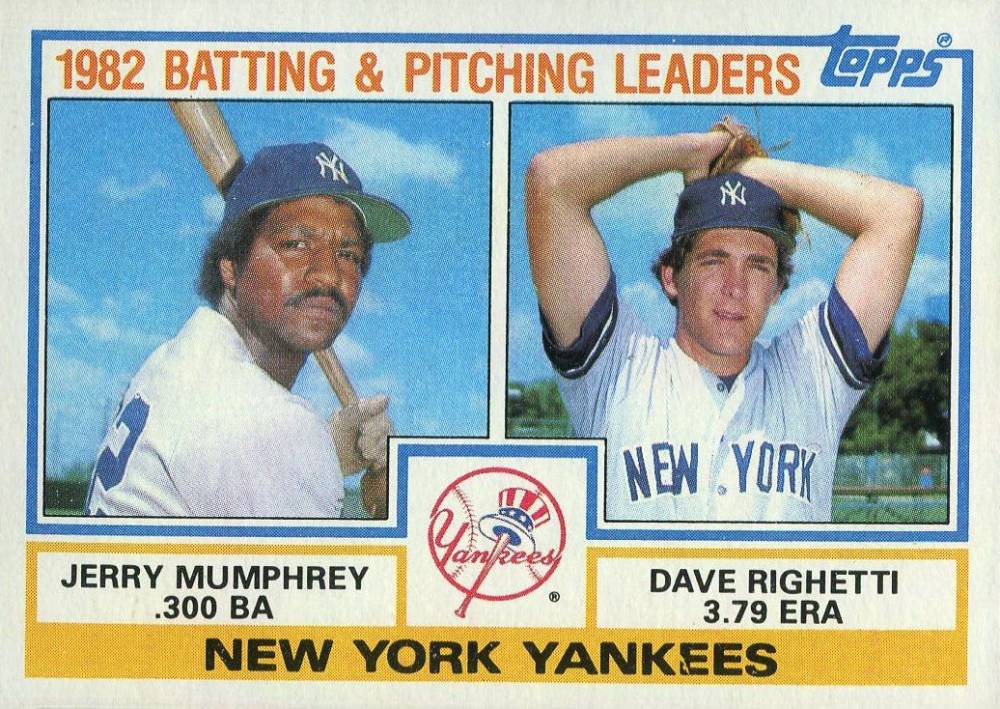 1983 Topps Yankees Batting & Pitching Leaders #81 Baseball Card