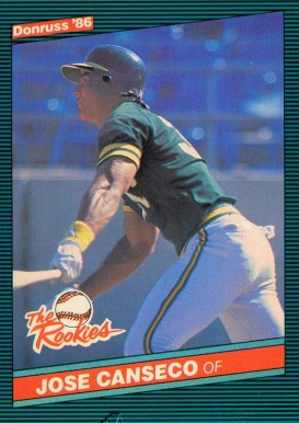 1986 Donruss Rookies Jose Canseco #22 Baseball Card