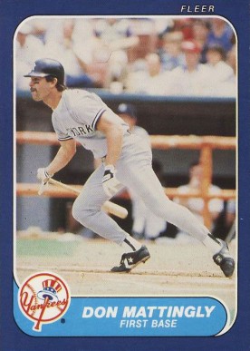 1986 Fleer Don Mattingly #109 Baseball Card
