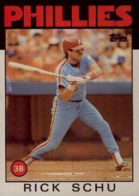 1986 Topps Rick Schu #16 Baseball Card