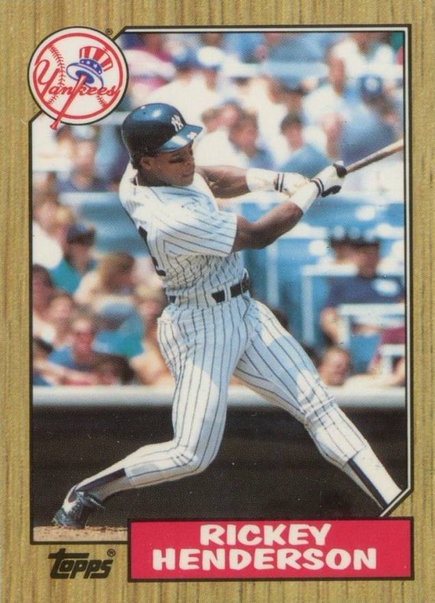 1987 Topps Tiffany Rickey Henderson #735 Baseball Card